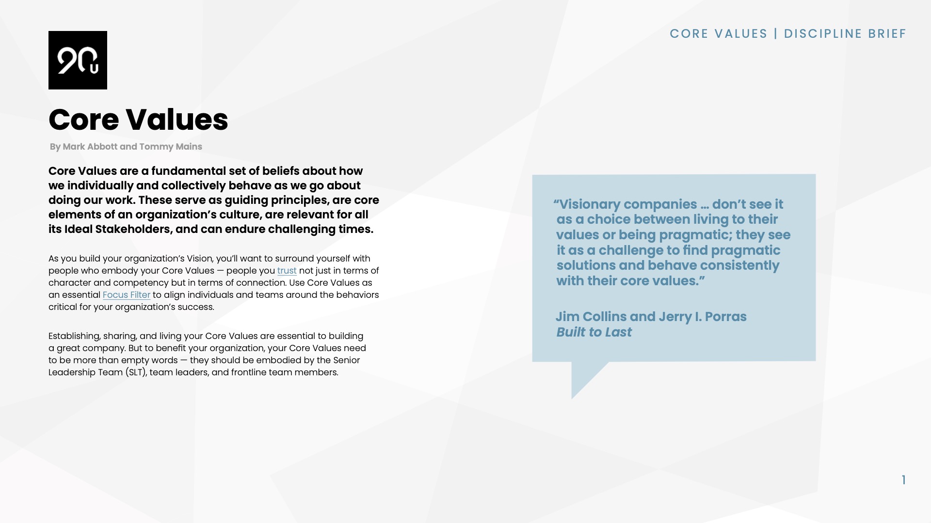 Core values